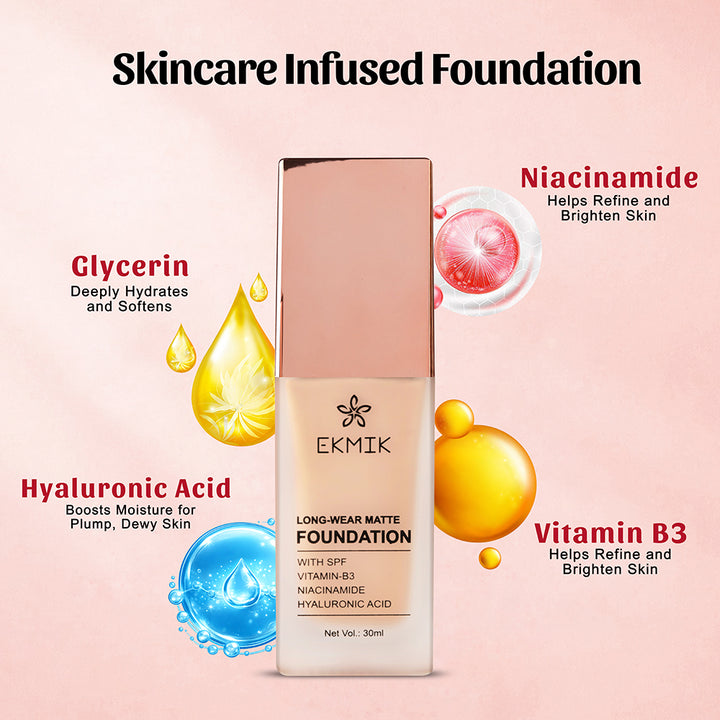 Vanilla Petal - Long Wear Matte Foundation (30ml)