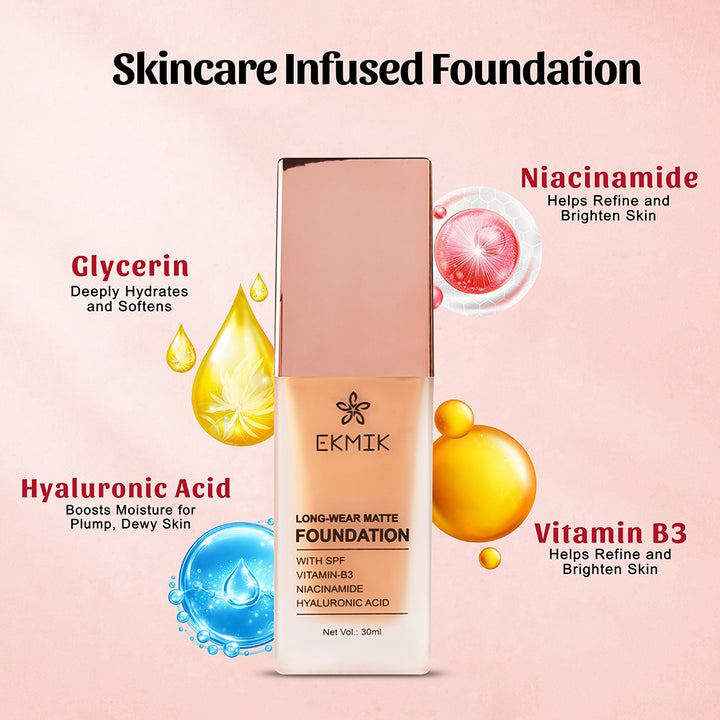 Natural Almond - Long Wear Matte Foundation (30ml)