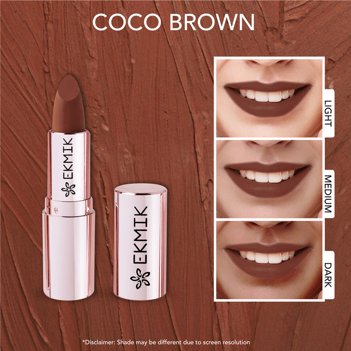 Coco Brown - Comfy Lips Creme Matte Lipstick (4gms)