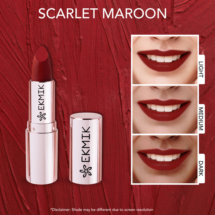 Scarlet Maroon - Comfy Lips Creme Matte Lipstick (4gms)