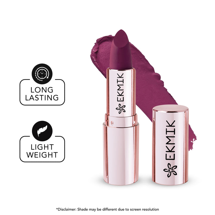 Feeling Plum - Comfy Lips Creme Matte Lipstick (4gms)