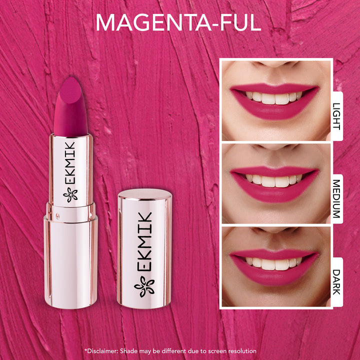 Magenta-ful - Comfy Lips Creme Matte Lipstick (4gms)