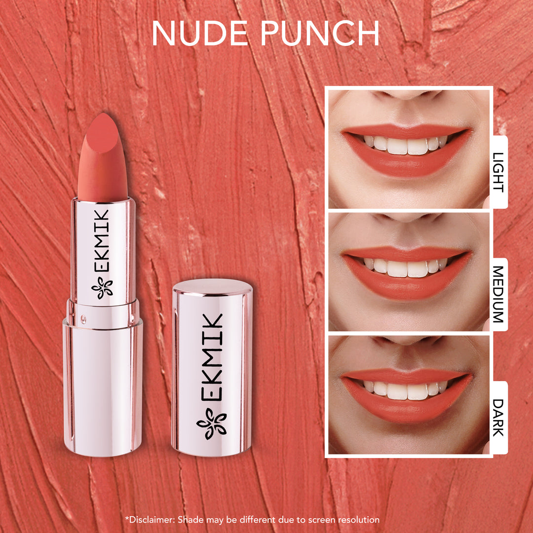 Nude Punch - Comfy Lips Creme Matte Lipstick (4gms)