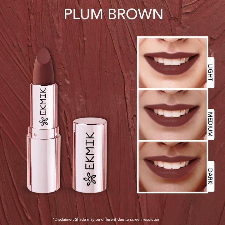 Plum Brown - Comfy Lips Creme Matte Lipstick (4gms)