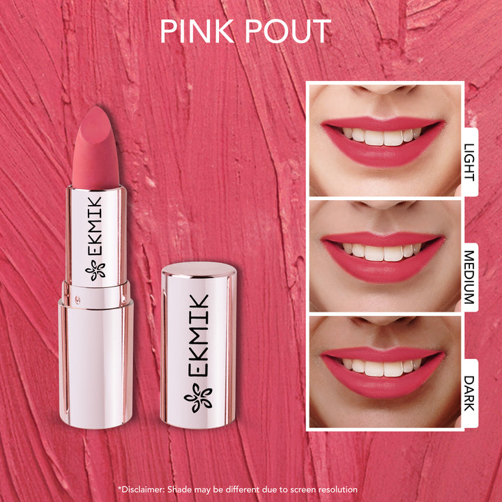 Pink Pout - Comfy Lips Creme Matte Lipstick (4gms)