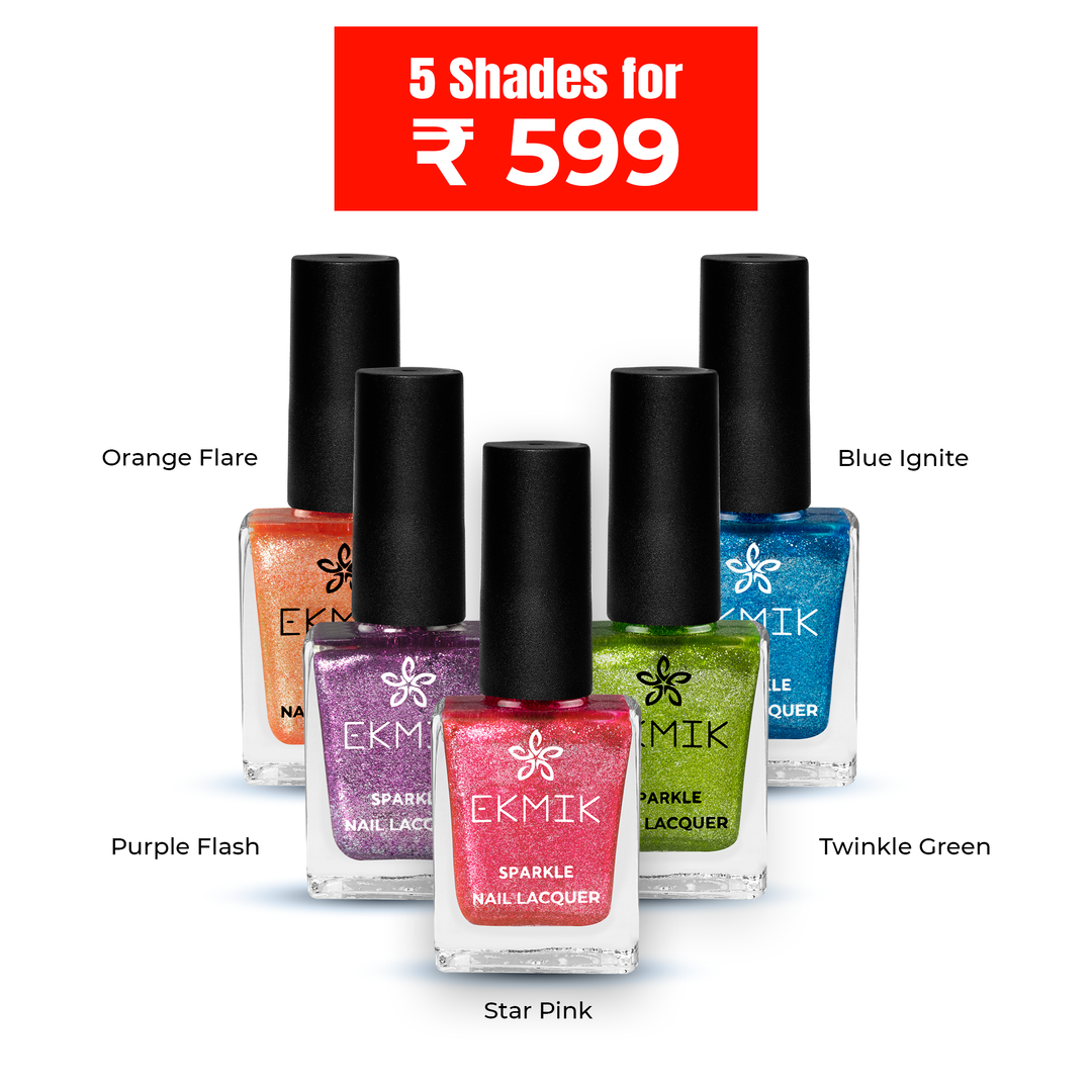 Sparkle Nail Lacquer Combo - Set of 5